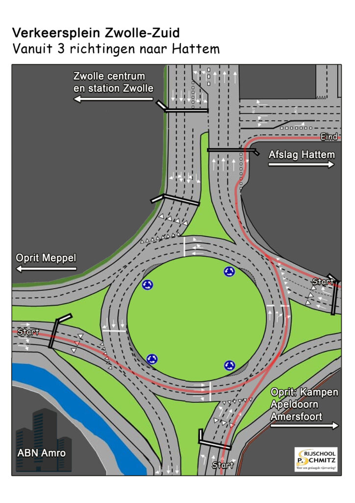 Verkeersplein Zwolle-Zuid ri Hattem
