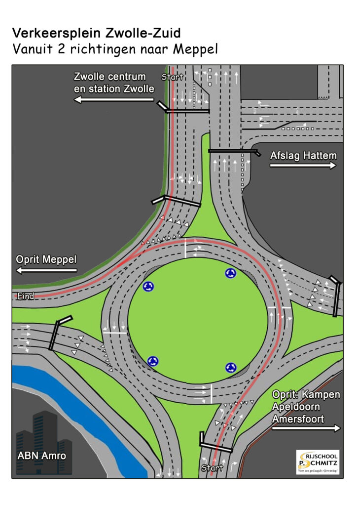 Verkeersplein Zwolle-Zuid ri Meppel